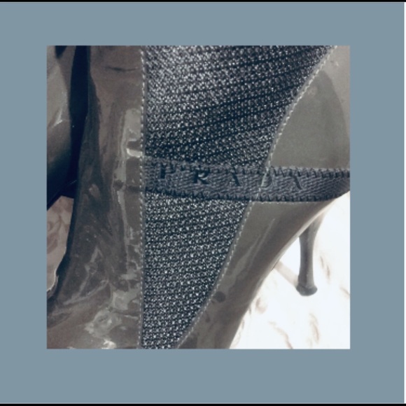 PRADA Grey Patent Leather Ankle Boots sz 6 - Picture 5 of 9